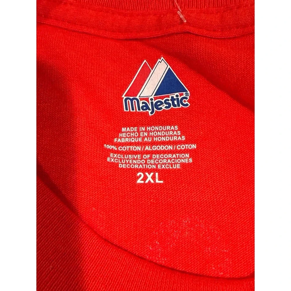 Majestic Philadelphia Phillies #9 Brown Men's XXL Red T-Shirt NWT